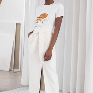 &Other Stories Midi linen Skirt